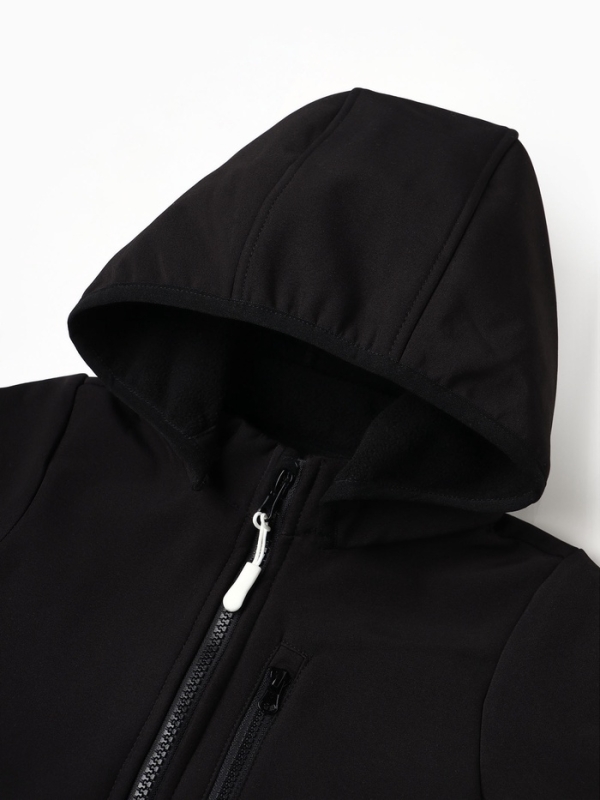 Комбинезон демисезонный для мальчиков MINAKU из Softshell на флисе, непромокаемый, чёрный, рост 128 см