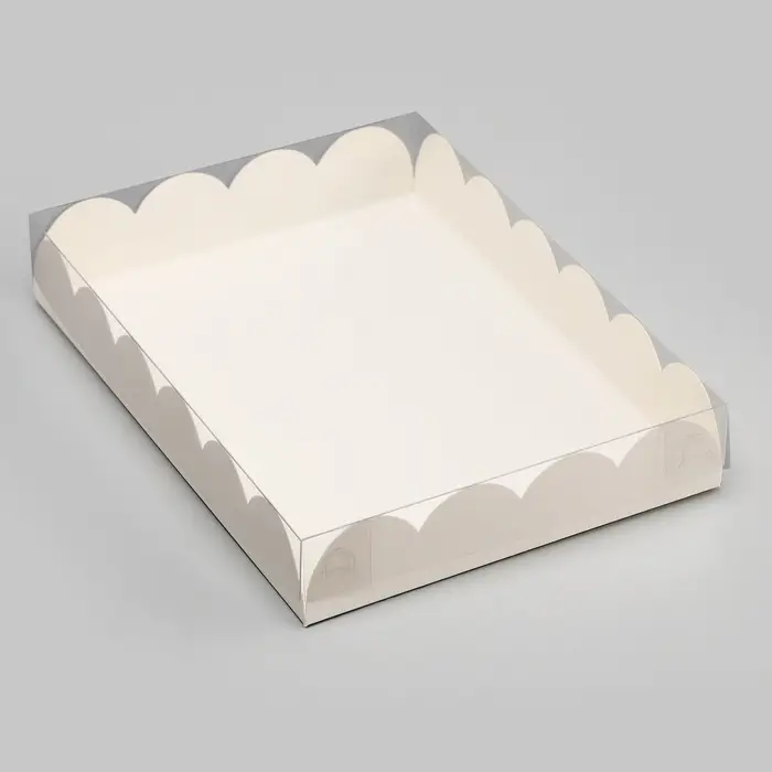 Коробка для печенья, белая, 25&times;18&times;4 см