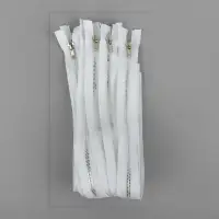 Молния &laquo;Трактор&raquo;, №5, разъёмная, декоративное звено &laquo;Акулий зуб&raquo;, замок автомат, 50 см, белая