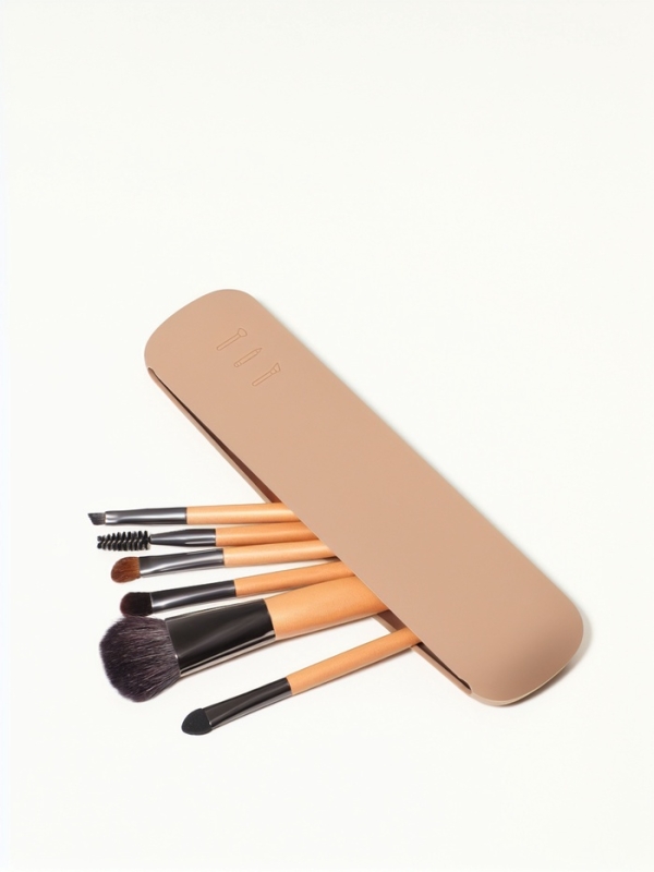 Футляр д/кистей 20*5*2см силикон бежевый пакет QF Футляр д/кистей 20*5*2см силикон бежевый пакет QF