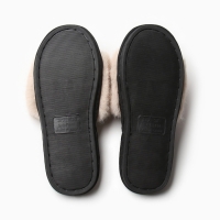 Тапочки женские с открытым носом размер 37-38, цвет кофейный