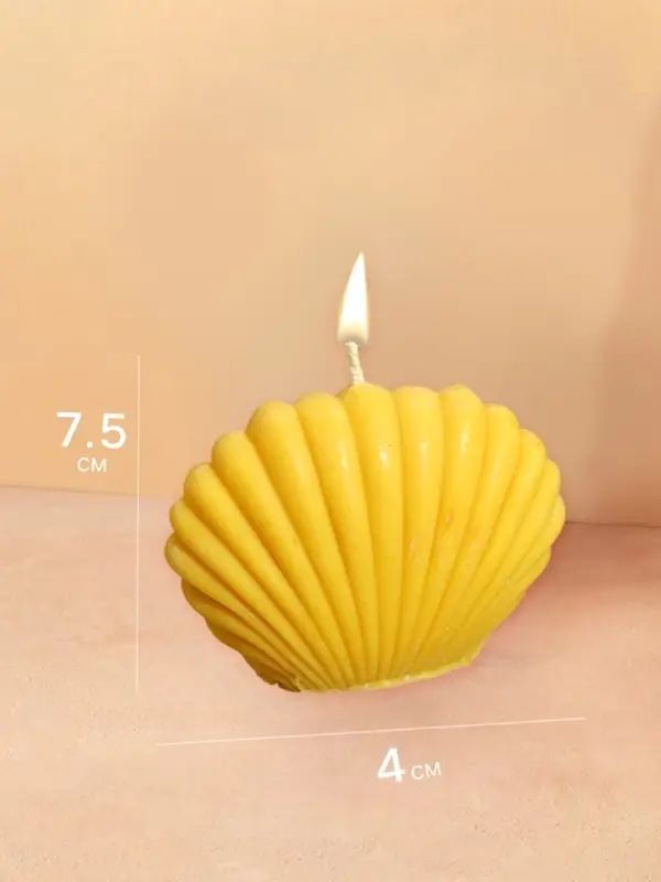 Свеча "Ракушка малая" 9х4х7,5 см, соевый воск МИКС