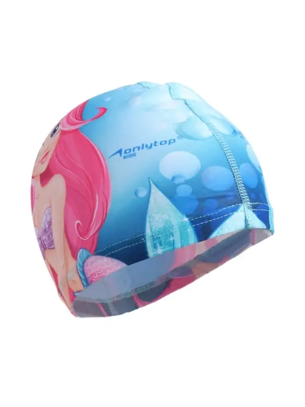 Шапочка для плавания ONLYTOP Swim &laquo;Русалка&raquo;, детская, тканевая, обхват 46-52 см