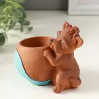 Подставка для мелочей &laquo;Собака с мячом&raquo; мультиколор, 8&times;10&times;6 см, гипс