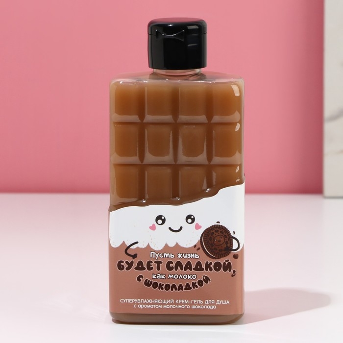 Подарочный набор косметики &laquo;Сладкая жизнь&raquo;: гель для душа 300 мл и мочалка, ЧИСТОЕ СЧАСТЬЕ