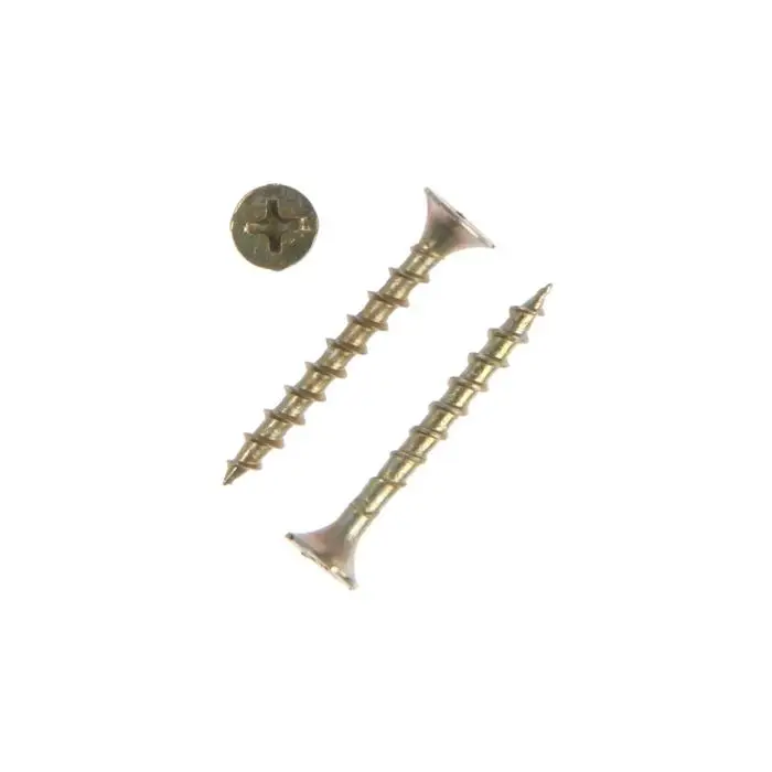 Саморез 3.5&times;32 мм ТУНДРА PREMIUM, потай, крупная резьба, шлиц PH, желтый цинк, 1 кг