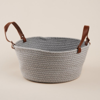 Корзина для хранения SL Home &laquo;Луиза&raquo;, плетёная ручной работы, 33&times;33&times;16 см, цвет серый