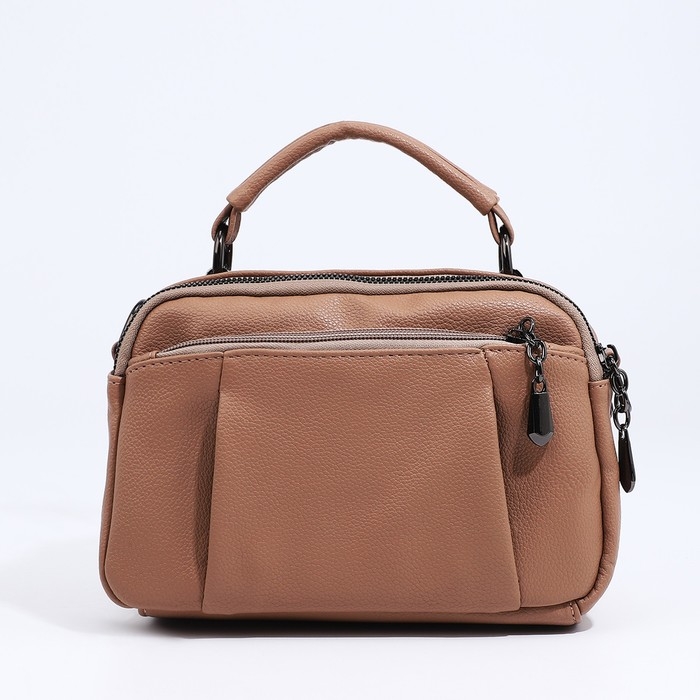 Сумка женская на молнии, цвет бежевый Сумка женская на молнии, цвет бежевый