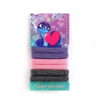 Резинки для волос новогодние &laquo;Милаш&raquo; на Новый год, набор 6 шт, d = 4 см