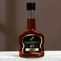 Новогодний подарочный набор косметики &laquo;Честь и мужество&raquo;, гель для душа во флаконе коньяка 250 мл и мыло для рук в форме шоколада, Новый Год