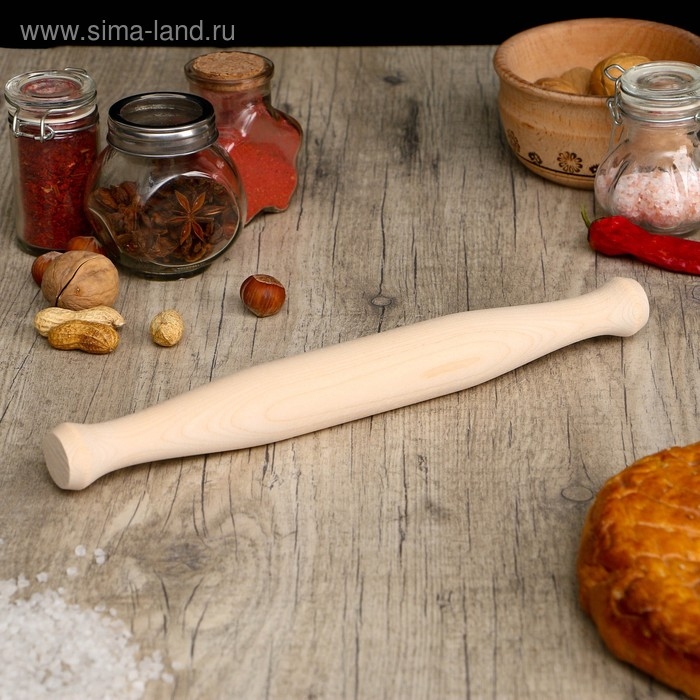 Скалка бочонок, берёза, 30&times;3,5 см