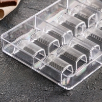 Форма для конфет и шоколада &laquo;Шоколатье&raquo;, 20&times;12&times;2,5 см, 14 ячеек 3,3&times;2,1&times;1,5 см, цвет прозрачный