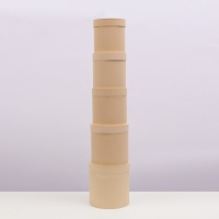 Набор круглых коробок 5 в 1 "Краски", кремовый, 25 х 25 х 25 - 19 х 19 х 19 см