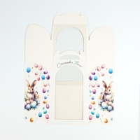 Складная коробка под торт &laquo;Пасхальный кролик&raquo;, 15 х 15 х 18 см