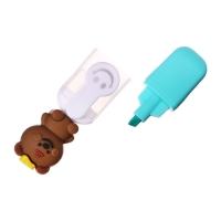 Набор маркеров текстовыделителей 6 штук 6 цветов, в пенале на молнии Медведи Набор маркеров текстовыделителей 6 штук 6 цветов, в пенале на молнии Медведи