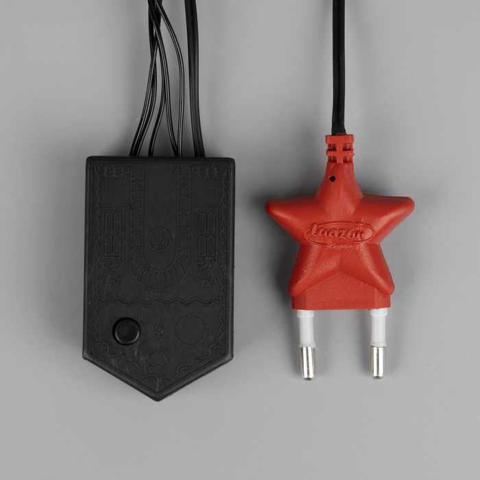 Гирлянда «Бахрома» 1.8 × 0.5 м, IP20, тёмная нить, 48 LED, свечение фиолетовое, 8 режимов, 220 В Гирлянда «Бахрома» 1.8 × 0.5 м, IP20, тёмная нить, 48 LED, свечение фиолетовое, 8 режимов, 220 В