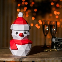 Новогодний набор для создания полигональной фигуры &laquo;Новый год: Снеговик&raquo;