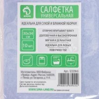 Набор вискозных салфеток универсальных Доляна, 30&times;34 см, 10 шт., плотность 80 г/м&sup2;, МИКС