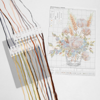 Набор для вышивания крестом &laquo;Хлопок и черника&raquo;, 18 &times; 23 см