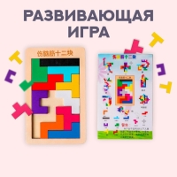 Головоломка &laquo;Тетрис&raquo;, мини, 10&times;16&times;0,6 см