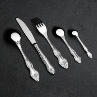 Набор столовых приборов &laquo;Тройка&raquo;, 30 предметов, художественная роспись, декоративная коробка