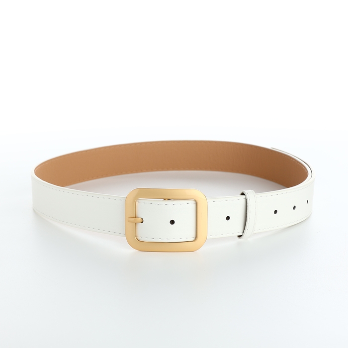 Ремень женский, ширина 3,5 см, цвет белый