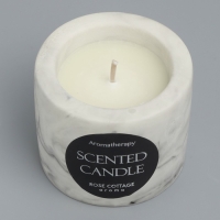 Свеча в бетоне ароматическая "Лилия", соевый воск