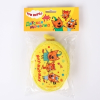 Мочалка детская Три кота &laquo;Пляж&raquo; размер 15х10см