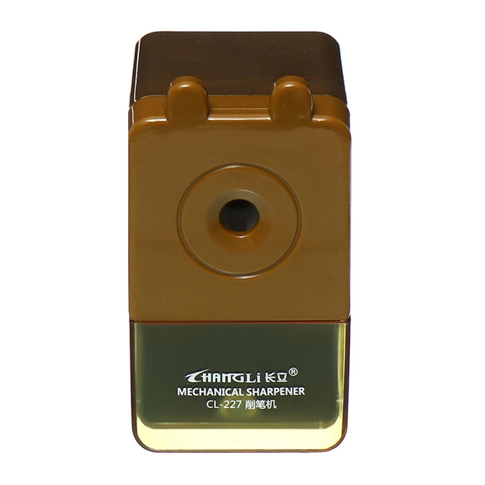 Точилка механическая с контейнером Классика Золото