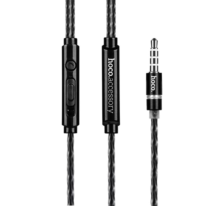 Наушники Hoco M18, проводные, вкладыши, микрофон, jack 3.5 mm, 1.2 м, золотистые