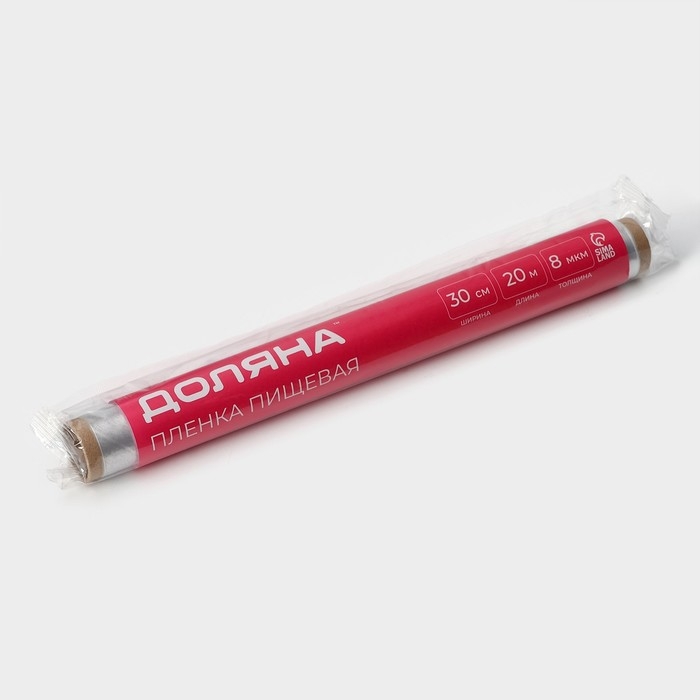 Плёнка пищевая Доляна, 30 см &times; 20 м, 8 мкм, цвет белый