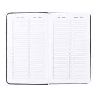 Планинг карманный недатированный, 80 листов, 100х170 мм, deVENTE.Selena, твердая обложка кожзам с поролоном, хлястик, ляссе, блок 70%, черный