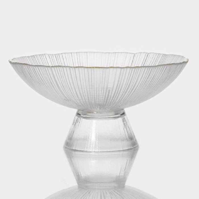 Ваза из стекла для фруктов &laquo;Фейерверк&raquo;, 630 мл, 18&times;9 см, цвет прозрачный