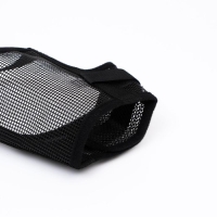 Намордник сетчатый с двойной фиксацией, размер L (длина по носу 6 см, обхват морды 25 см), чёрный