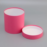 Шляпная коробка розовая, 18 х 18 см Шляпная коробка розовая, 18 х 18 см