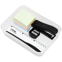 Лоток для канцелярских принадлежностей Стамм, 13 х 17.8 х 4,4 см, пластиковый, прозрачный Лоток для канцелярских принадлежностей Стамм, 13 х 17.8 х 4,4 см, пластиковый, прозрачный