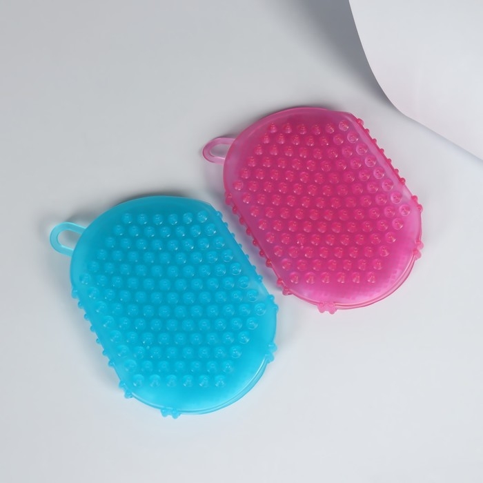 Массажёр антицеллюлитный &laquo;Варежка&raquo;, 15 &times; 11 &times; 2 см, с подвесом, цвет МИКС