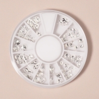 Фигурки для ногтей &laquo;Океан&raquo;, металлические, объёмные, серебристые