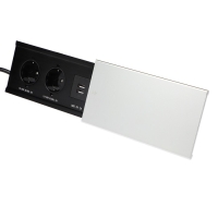 Блок розеточный в стол, сдвижная крышка, 10А, 2 розетки, 2xUSB, 2A, провод 1.8 м, серебр. Блок розеточный в стол, сдвижная крышка, 10А, 2 розетки, 2xUSB, 2A, провод 1.8 м, серебр.