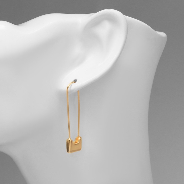 Серьги металл &laquo;Булавки&raquo; классика, цвет золото