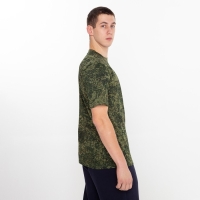 Футболка мужская, цвет камуфляж зелёный, размер 56