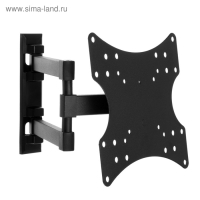 Кронштейн Ultramounts UM867, для ТВ, наклонно-поворотный, 17-43", 44-320 мм от стены, черный