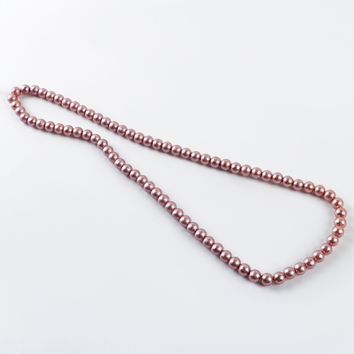 Бусины из стекла, набор 78 шт., размер 1 шт. &mdash; 10 мм, цвет розовый