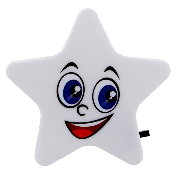 Ночник пластик LED Ночник пластик LED "Звёздочка" МИКС 8х8х2,5 см RISALUX