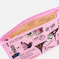 Косметичка на молнии, цвет розовый