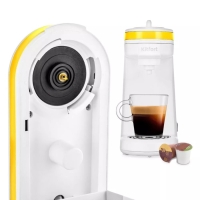 Кофеварка Kitfort KT-7122-3, капсульная, 800 Вт, 0.36 л, бело-жёлтая Кофеварка Kitfort KT-7122-3, капсульная, 800 Вт, 0.36 л, бело-жёлтая