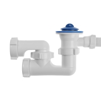 Сифон для ванны ORIO А-6008, 1 1/2 х 40 мм, пластик. решетка d=70 мм, с трубой 40х40 мм