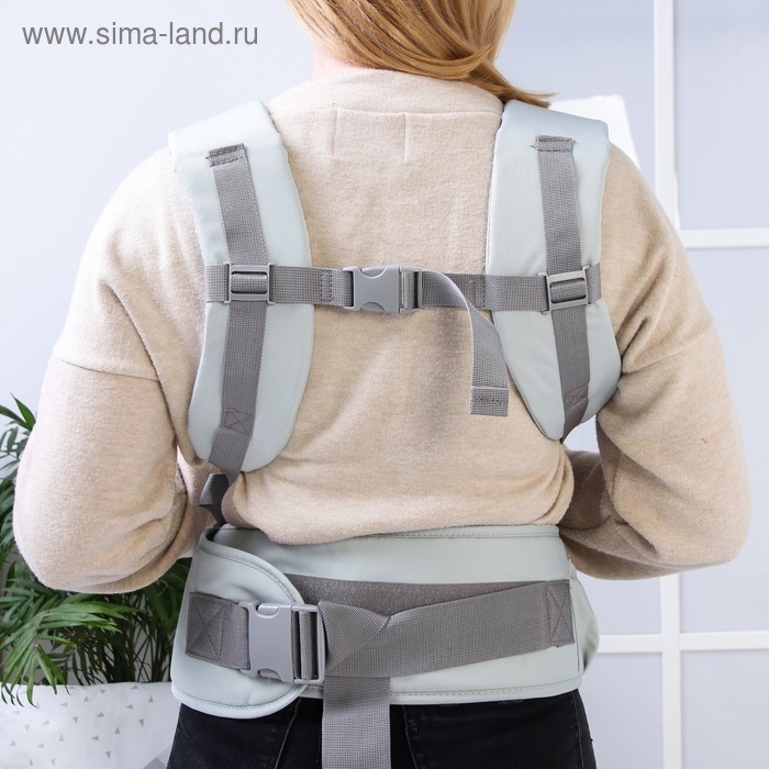 Рюкзак-кенгуру, хипсит, с карманом, для малыша от 3 до 20 кг., цвет серый