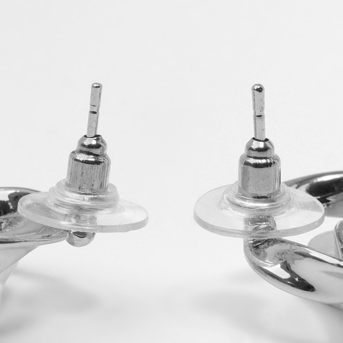 Серьги с жемчугом &laquo;Абстракция&raquo; волна, цвет серебро