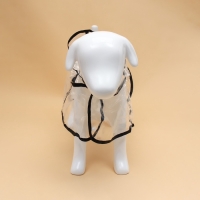 Дождевик для собак, размер 3XL, (ДС 45, ОГ 56-62, ОШ  51 см), чёрный